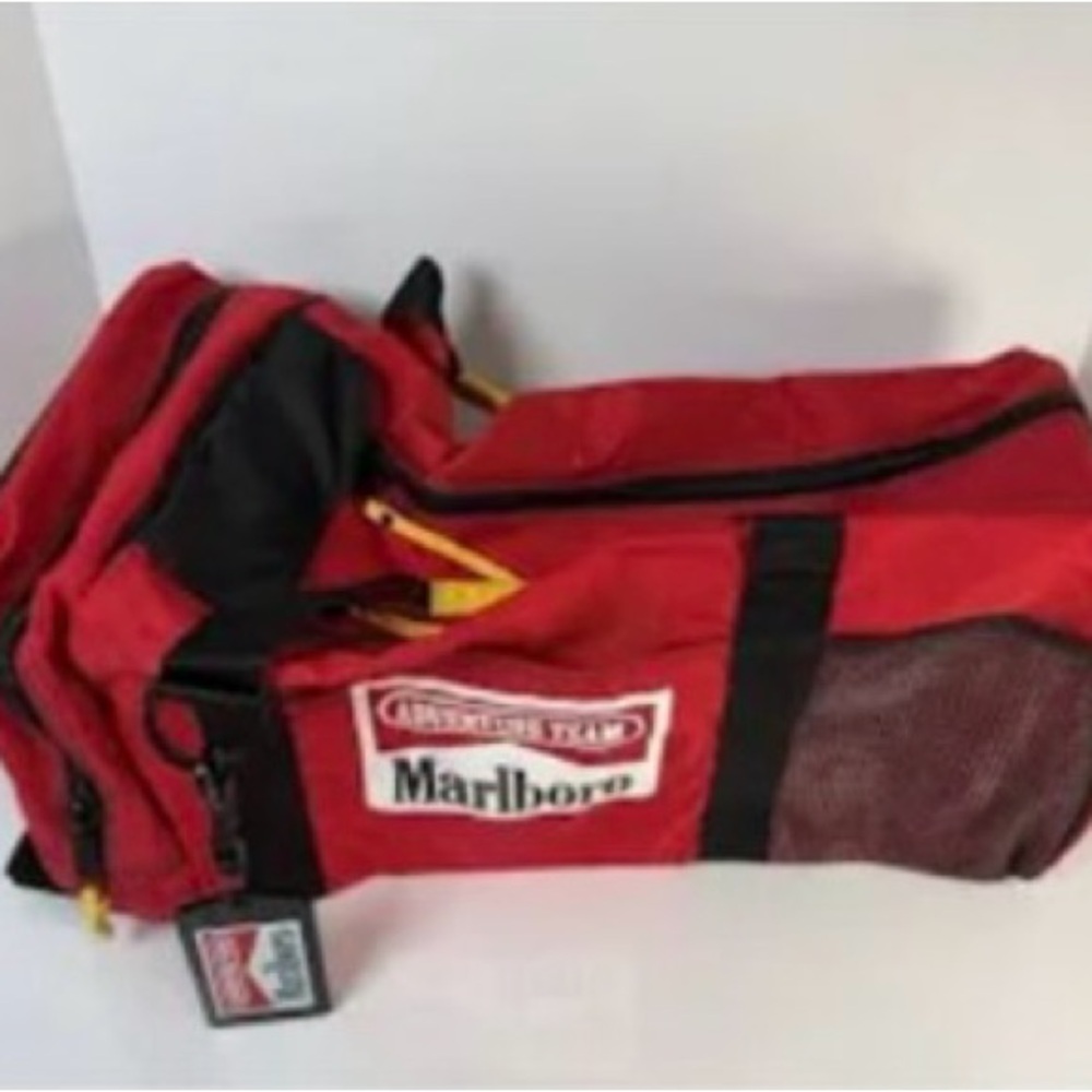 Marlboro Red and Black Duffel Bag
